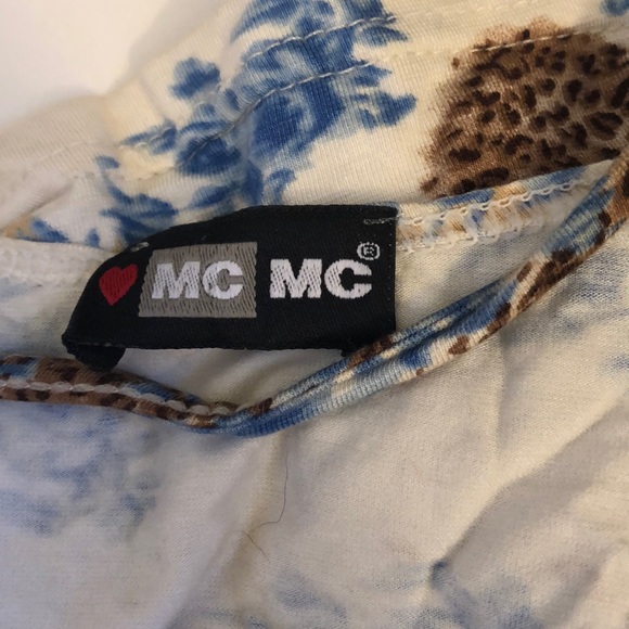 Blue leopard Sexy cropped top S/M - Picture 6 of 7